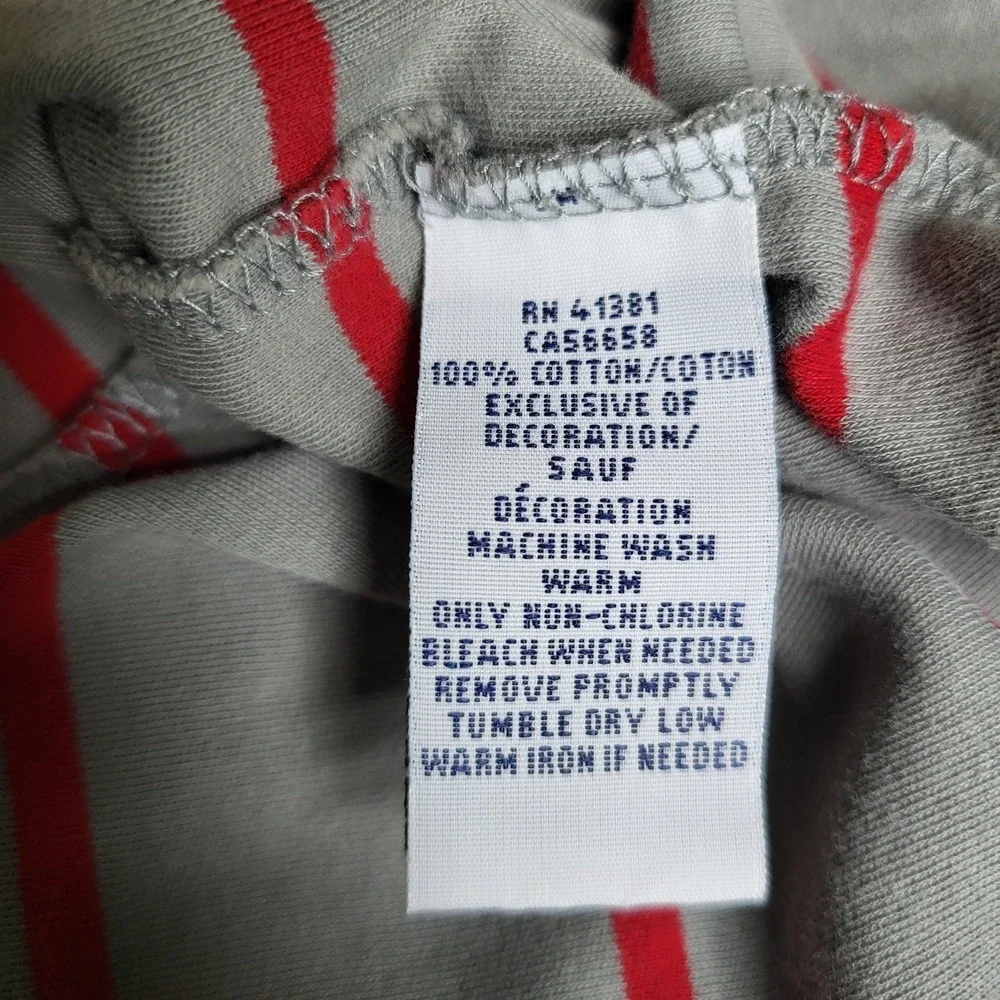 Polo Ralph Lauren Men Polo XL‎ Gray Pony Embroidery Striped Short Sleeve